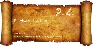 Puches Leila névjegykártya